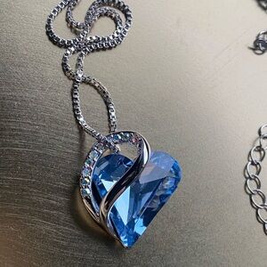 Leafael Women’s Silver Plated Infinity Love Heart Pendant Necklace